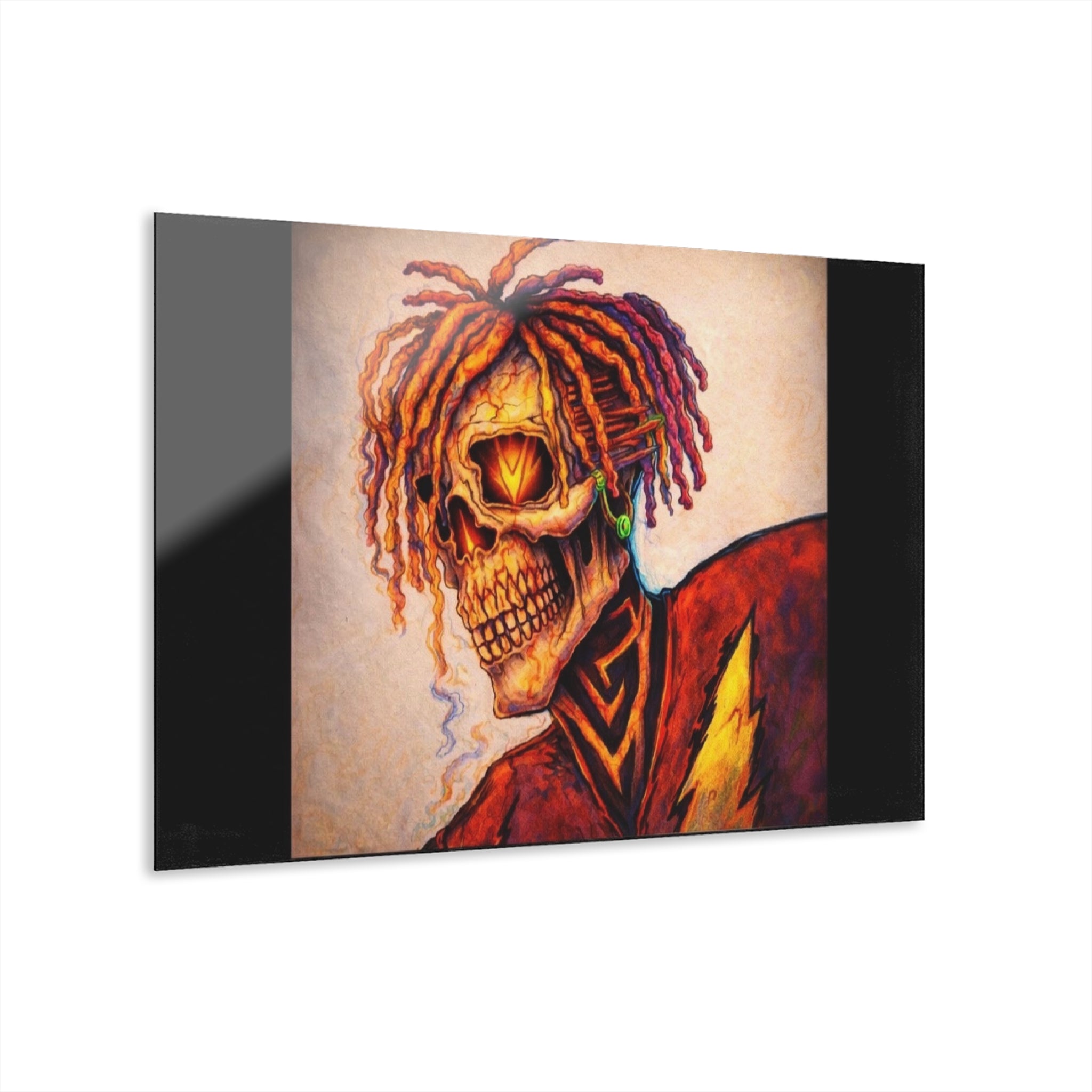 Skii skull acrylic