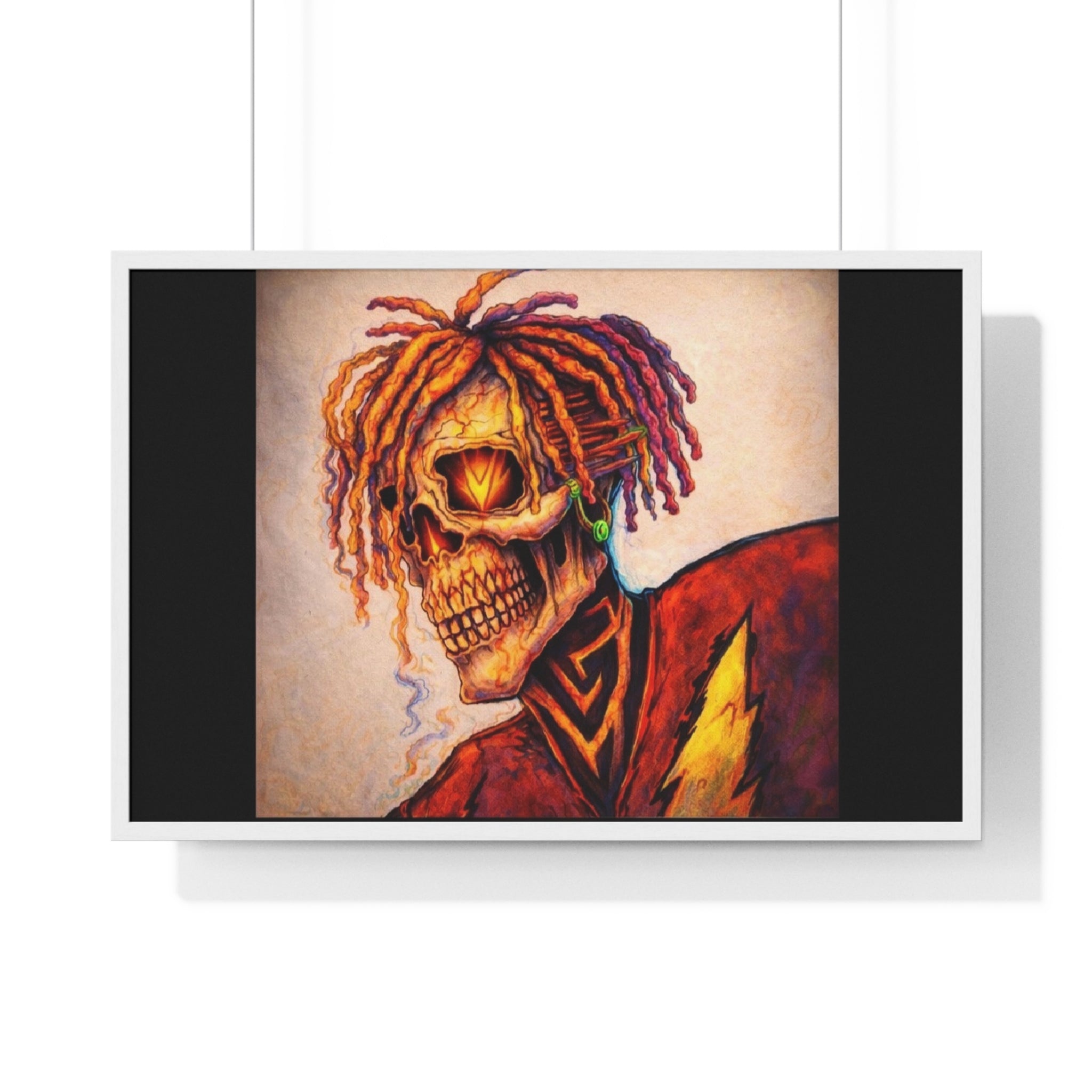 Skii skull framed
